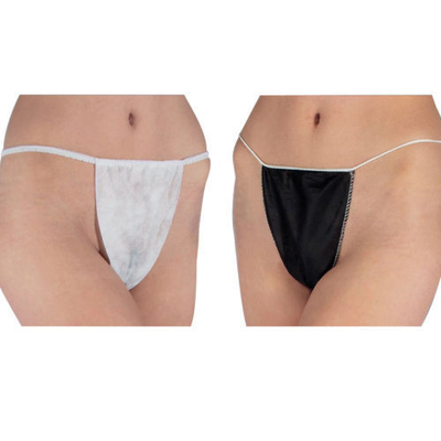 Tanga disponible no tejida de las bragas del bikini de la ropa interior para broncear del espray