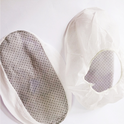 Blanco impermeable no tejido cubierta de zapatos respirable a prueba de polvo