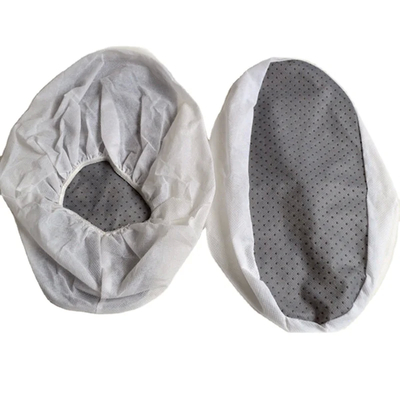 Tejido no tejido Blanco cubierta de zapatos desechables cubiertas de zapatos no tejidas con característica antideslizante