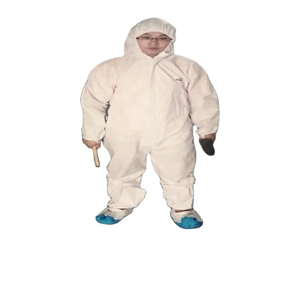 Traje desechable de protección de cuerpo completo con cremallera