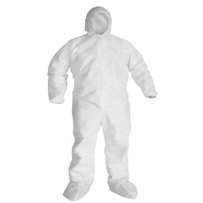 Un nivel de protección Blanco de cuerpo completo Abrigos desechables / Protección general desechable