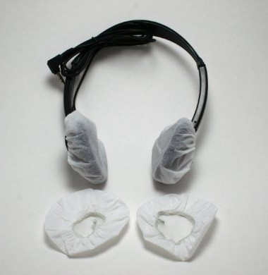 El auricular blanco de MRI cubre la cubierta sanitaria del amortiguador del oído del auricular