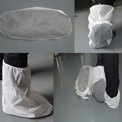 Los botines disponibles largos del hospital calzan las cubiertas no patinan blanco quirúrgico impermeable