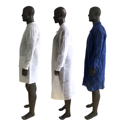 Verde azul blanco disponible de los PP SMS de la capa del laboratorio del kimono estático anti